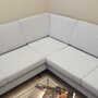 Corner sofa textile grey 1990s 5