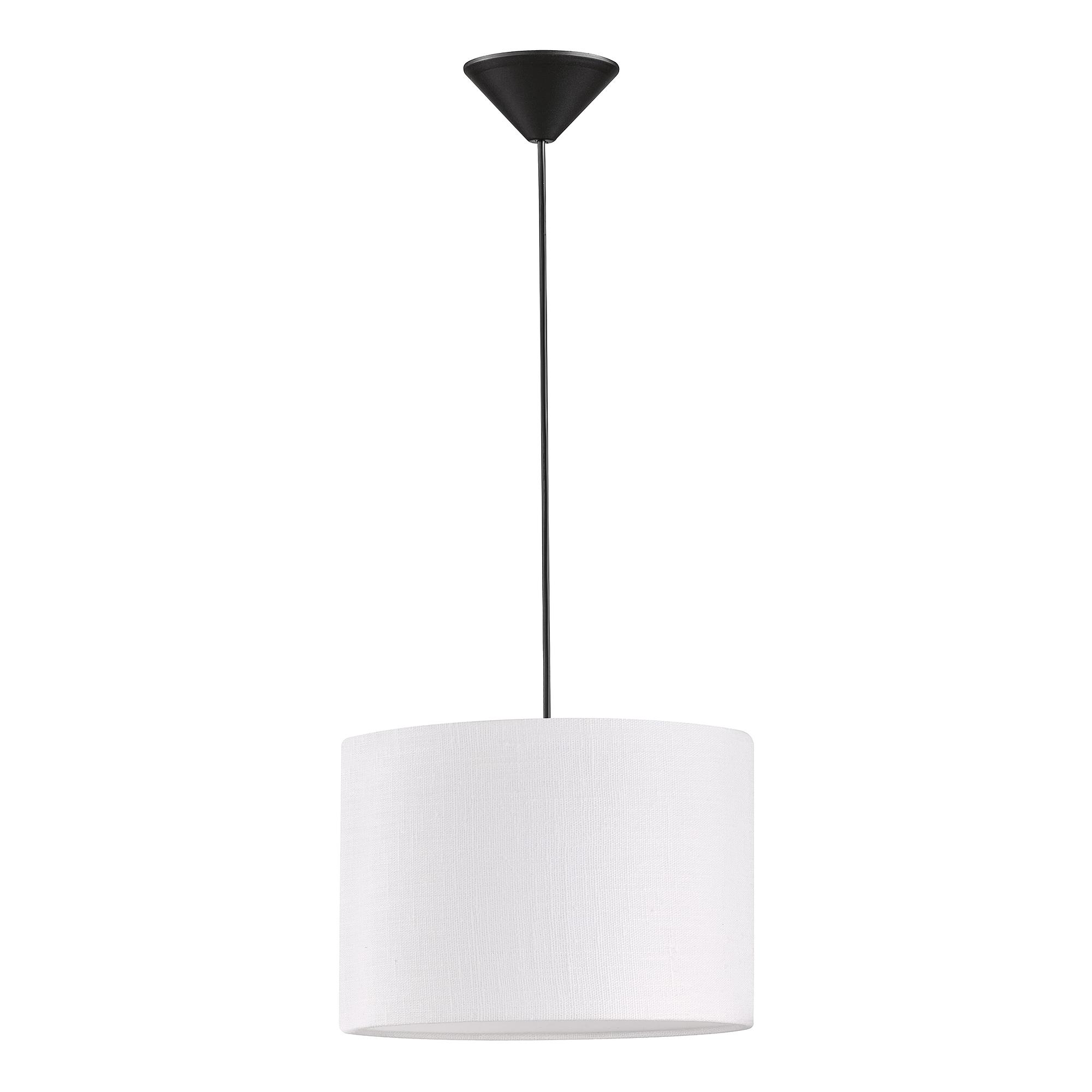 Pendant lamp Vigo linen 1-light White / Black 3