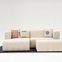 Beyza Sofa Récamiere Links mit Hocker Creme 1