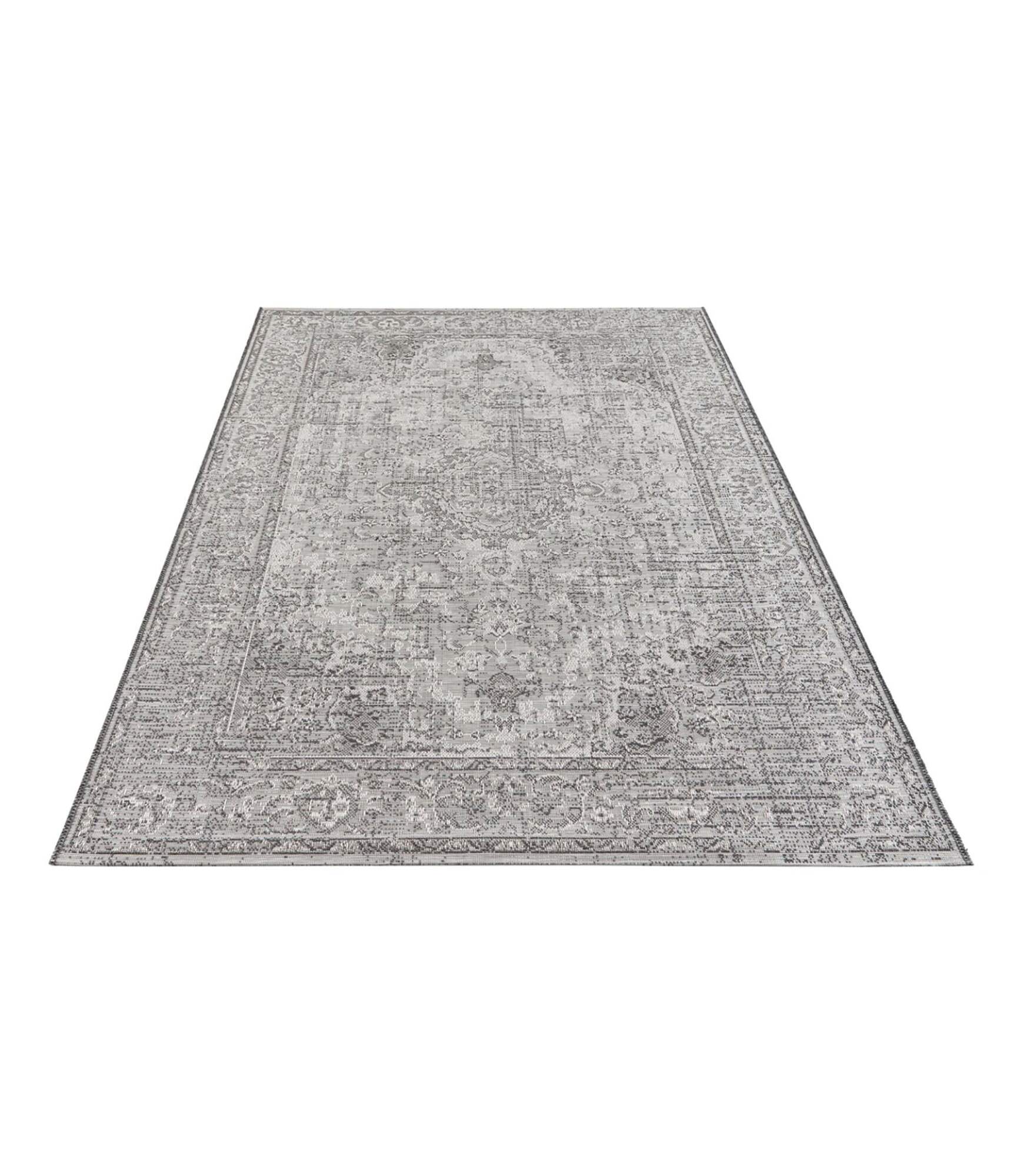 Teppich In-/Outdoor Grau 115 x 170 cm 1