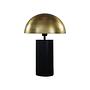 Tischlampe mit Schirm Metall Gold Schwarz 0