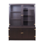 Vintage cabinet oak wood grey 1960s 0