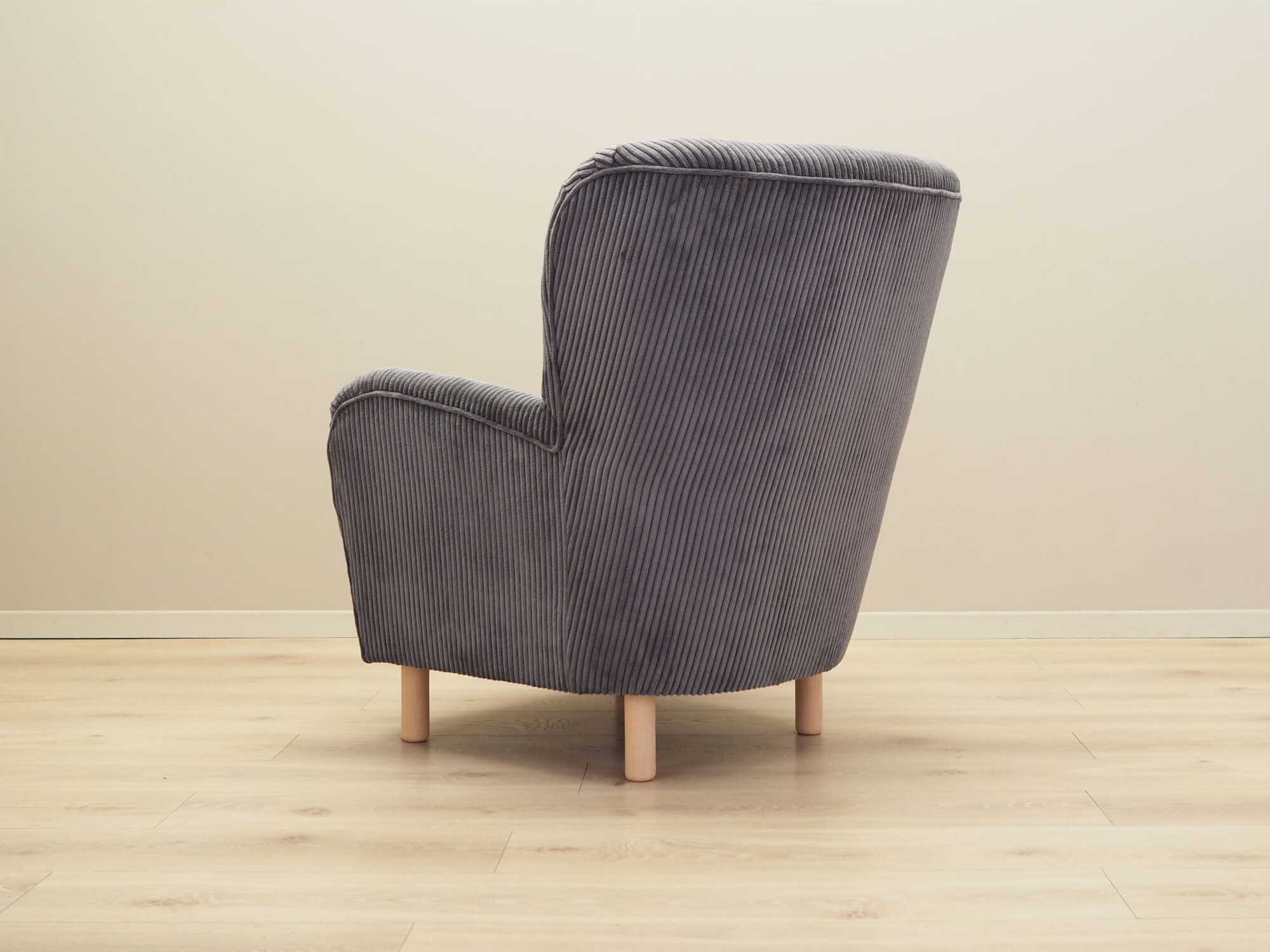 Armchair Velvet Wood Grey 4