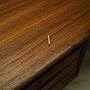 Teak desk wood veneer 1970s  14