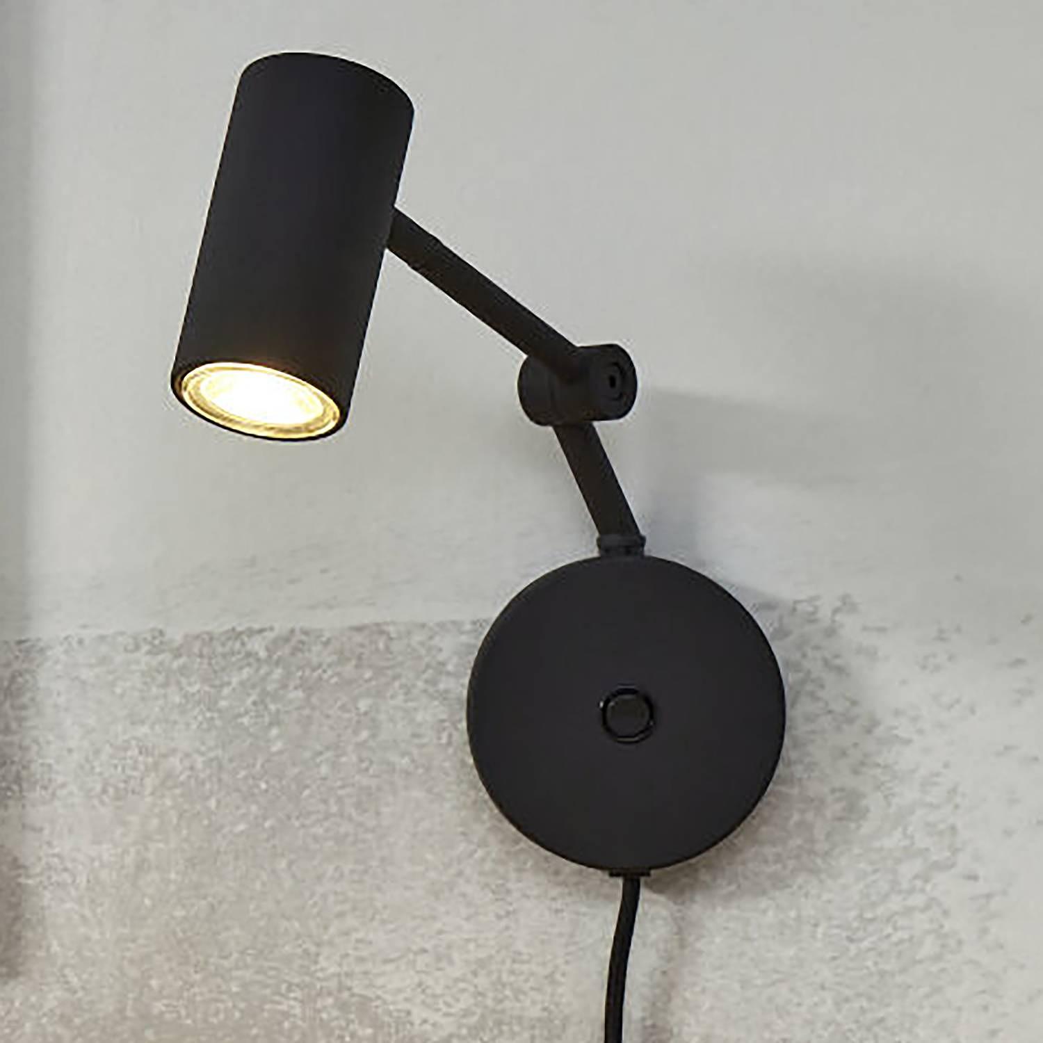 1-Flammig Montreux Wandleuchte Eisen Schwarz 0