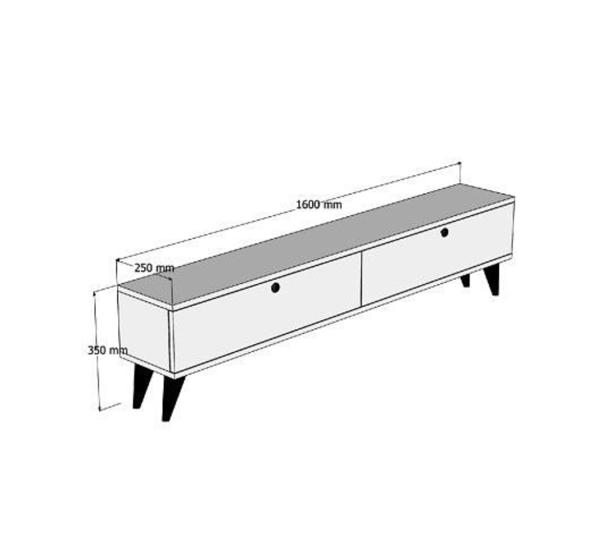 Paris Lowboard Holzfurnier Travertin 5