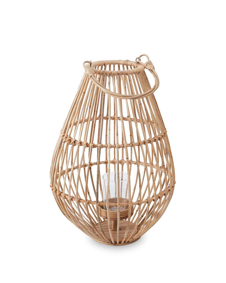 Mataram Große Schwarze Naturrattan Laterne
 4