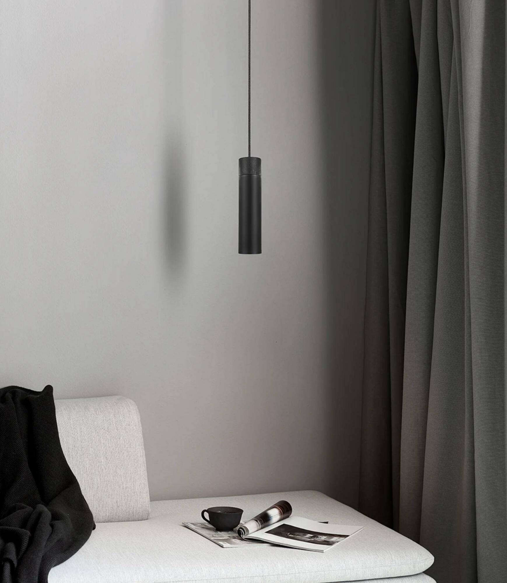 Pendelleuchte Zylinderform Schwarz 3