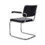 S 64 PV Thonet Freischwinger Leder Metall Schwarz 2