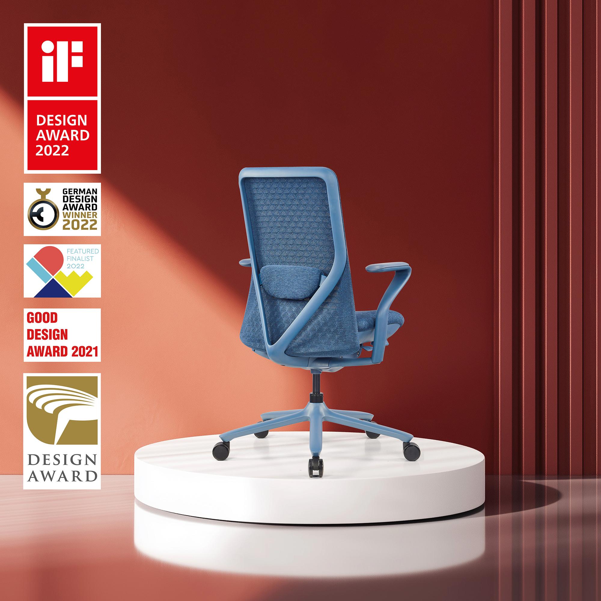 VERVIO Bürostuhl Netzstoff Blau 7