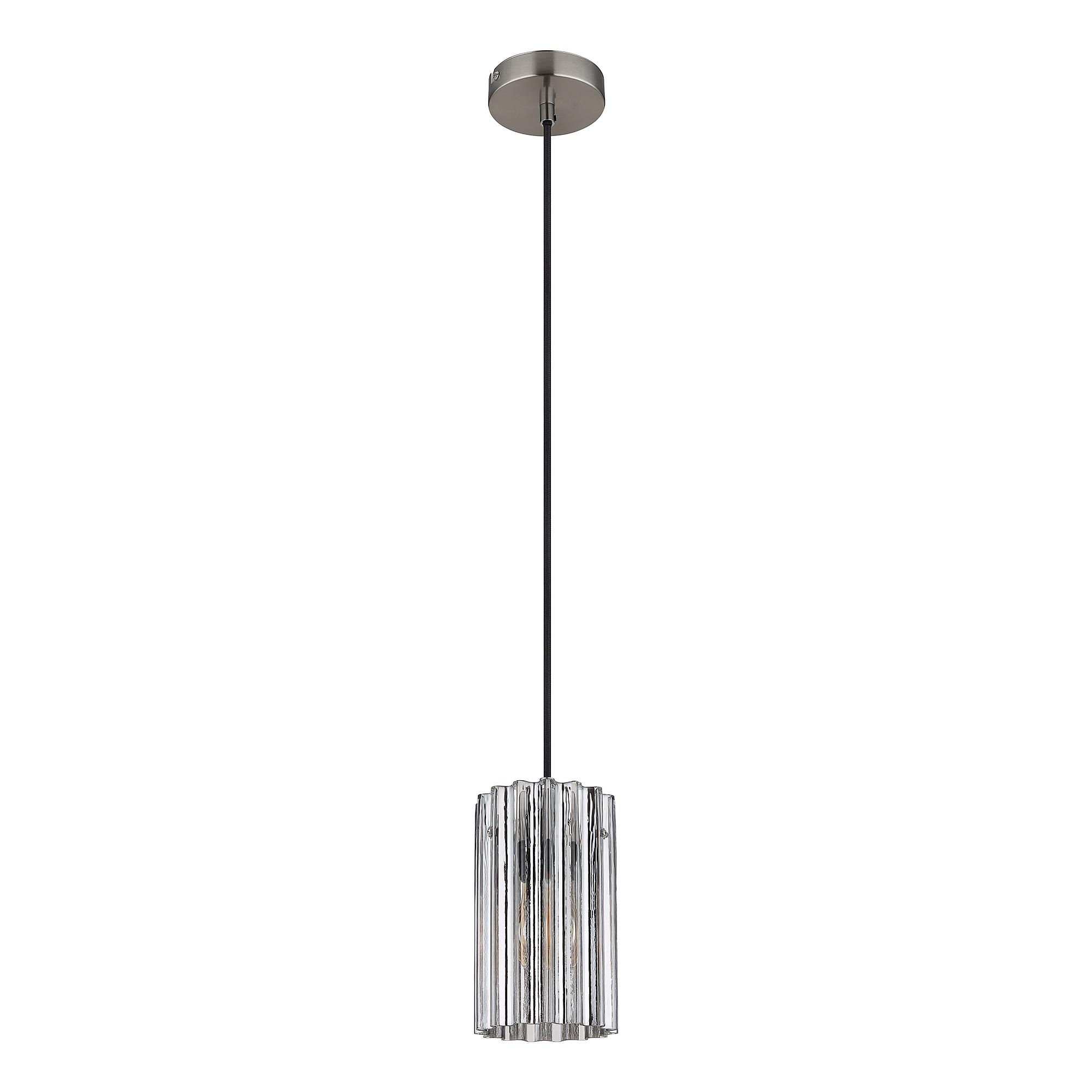 1-Flammig Cayden Typ C Pendelleuchte Klarglas Eisen 4