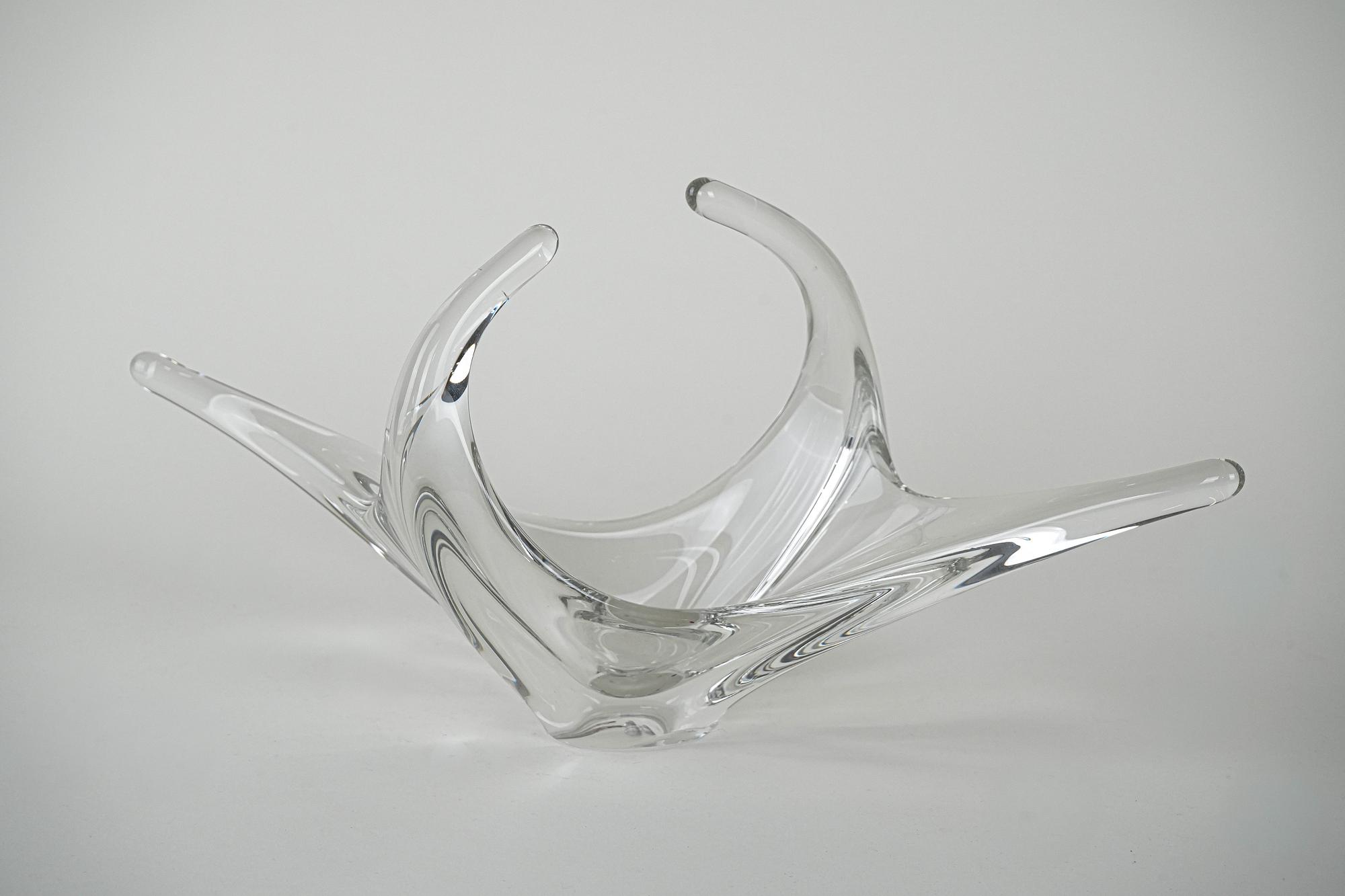 Space Age Glassplatte Transparent 1960er Jahre 7