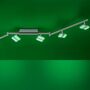 LED Deckenleuchte 6-flammig Eisen Kunststoff Silber 6