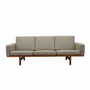 Vintage Sofa Ash wood Textile Grey 1960s 0