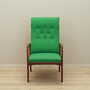 Armchair Teak wood Textile Green 1970s 1