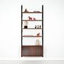 Teak wall unit brown 1960s 1