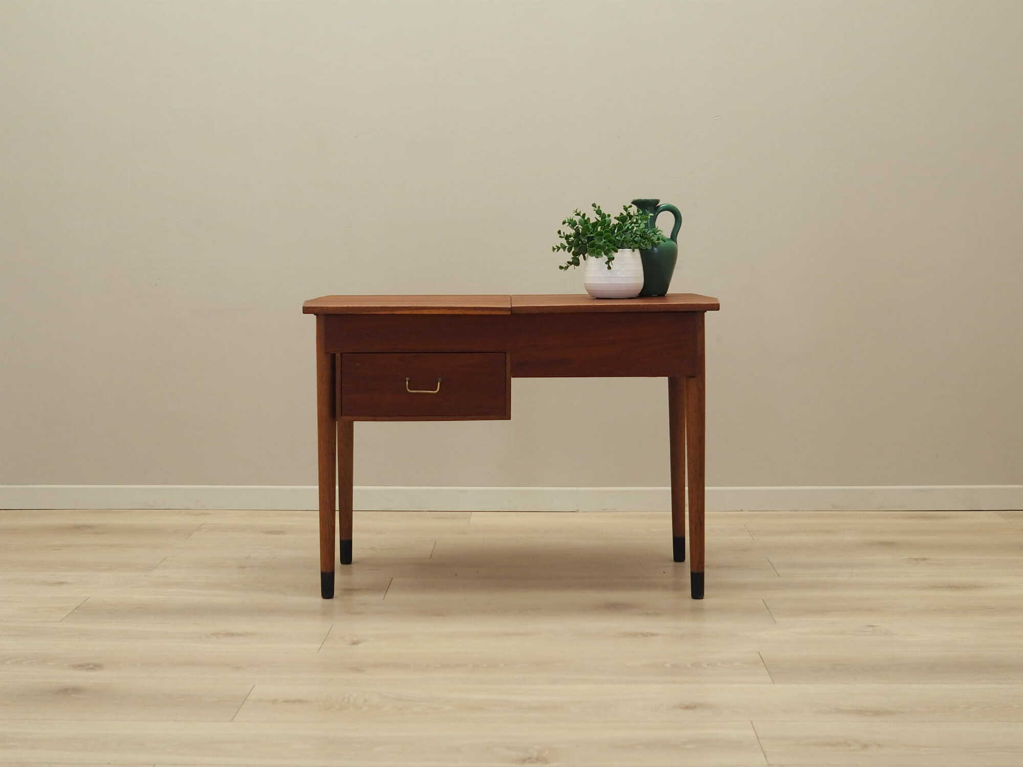 Vintage sewing table teak brown 1960s 1