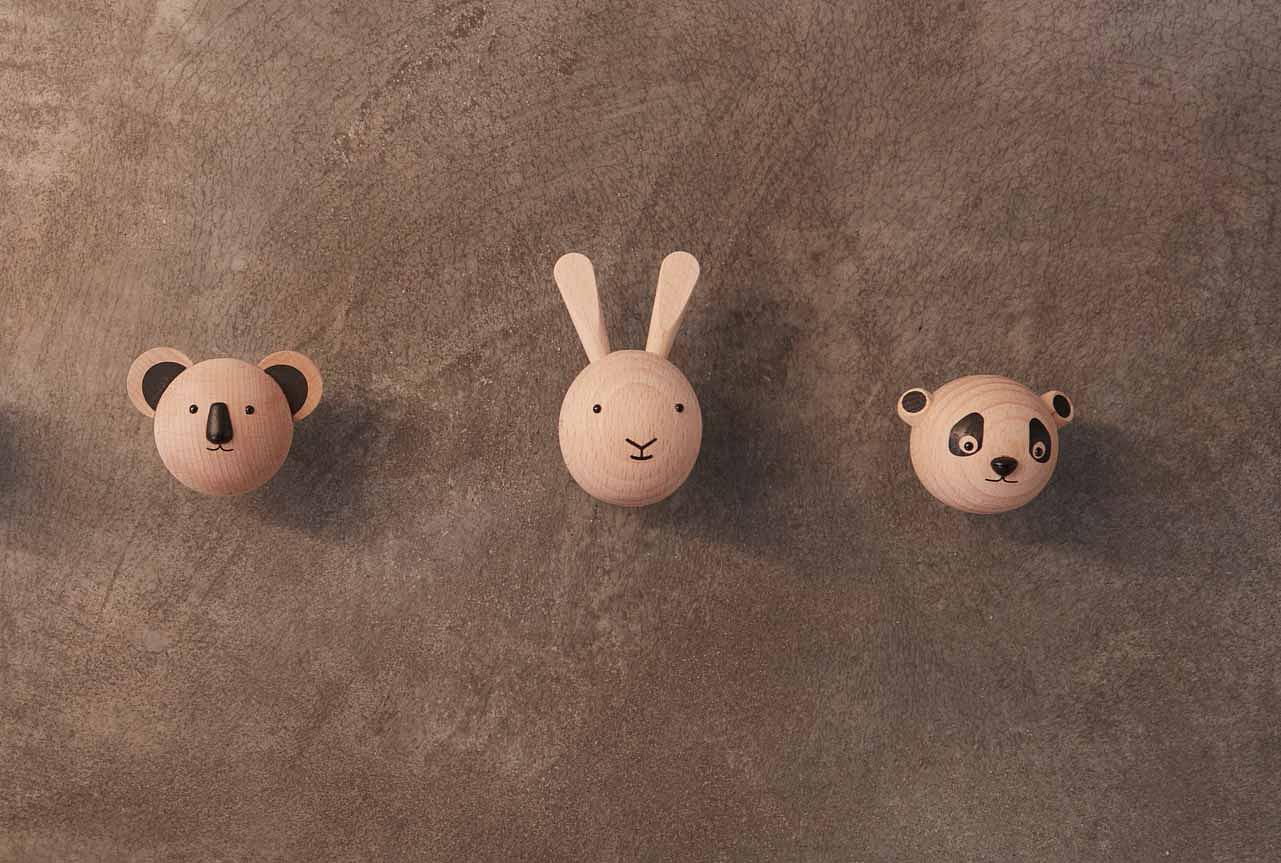 Mini Koala Hook Wood Natural 3