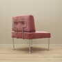 Vintage armchair velvet metal pink 1960s 7