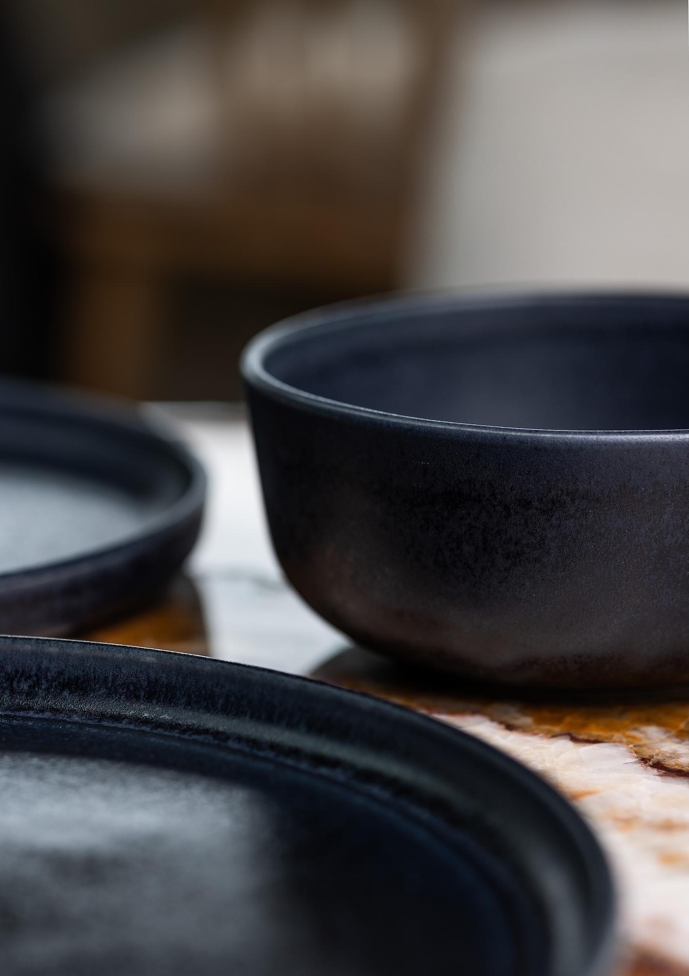 4x Set di stoviglie in ceramica Midnight Blue 2