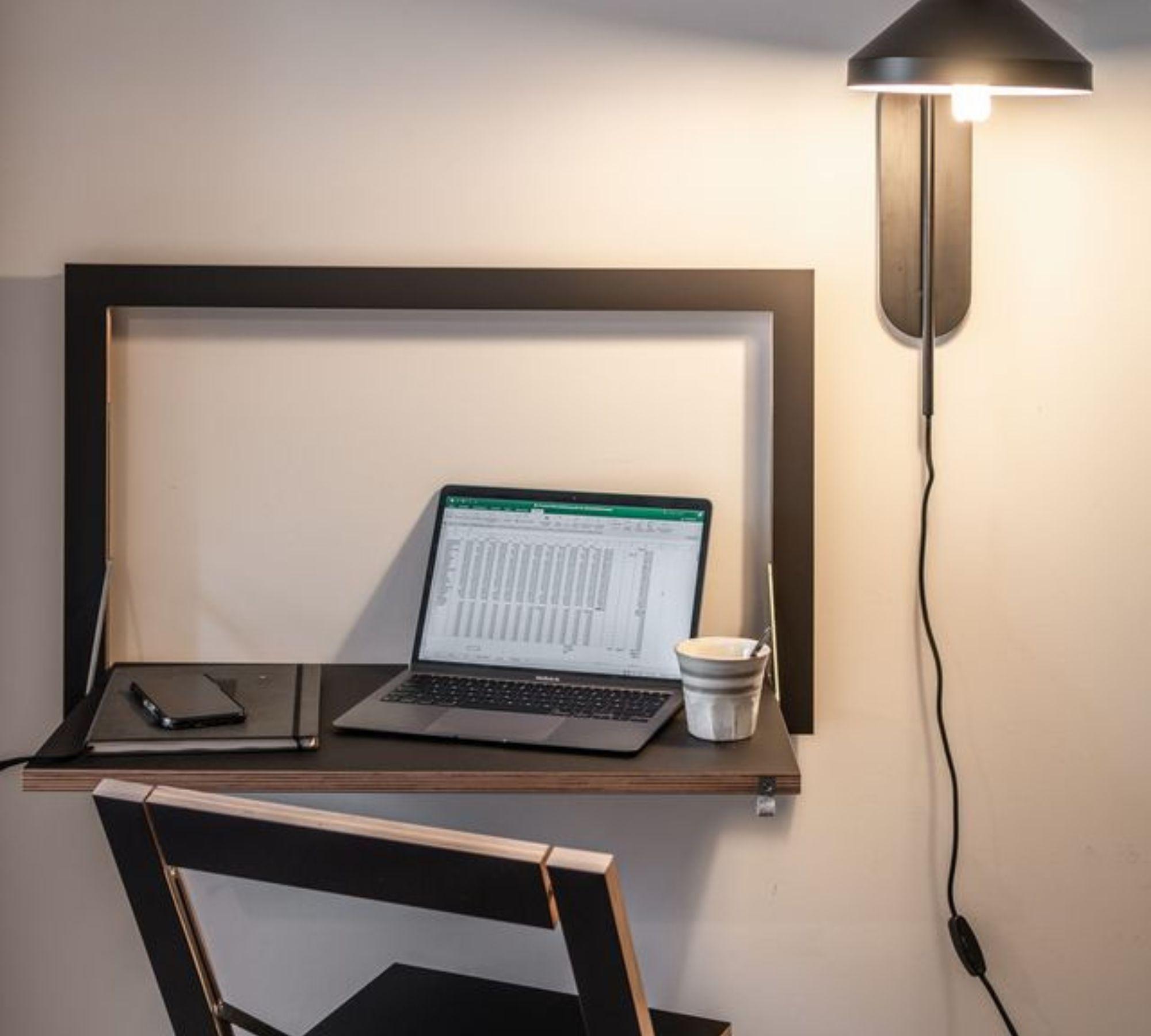 Fläpps Secretary Wood Black 80 x 50 cm 0