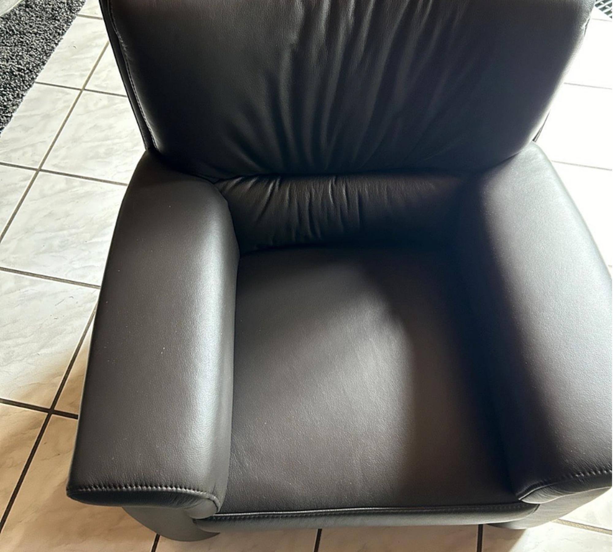 4x Armchair & Sofa 2.5-seater Leather Chocolate Brown 2