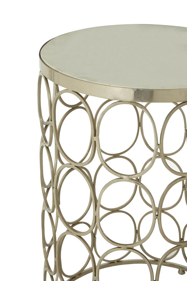 2x Templar Side Table Iron Marble Gold 2