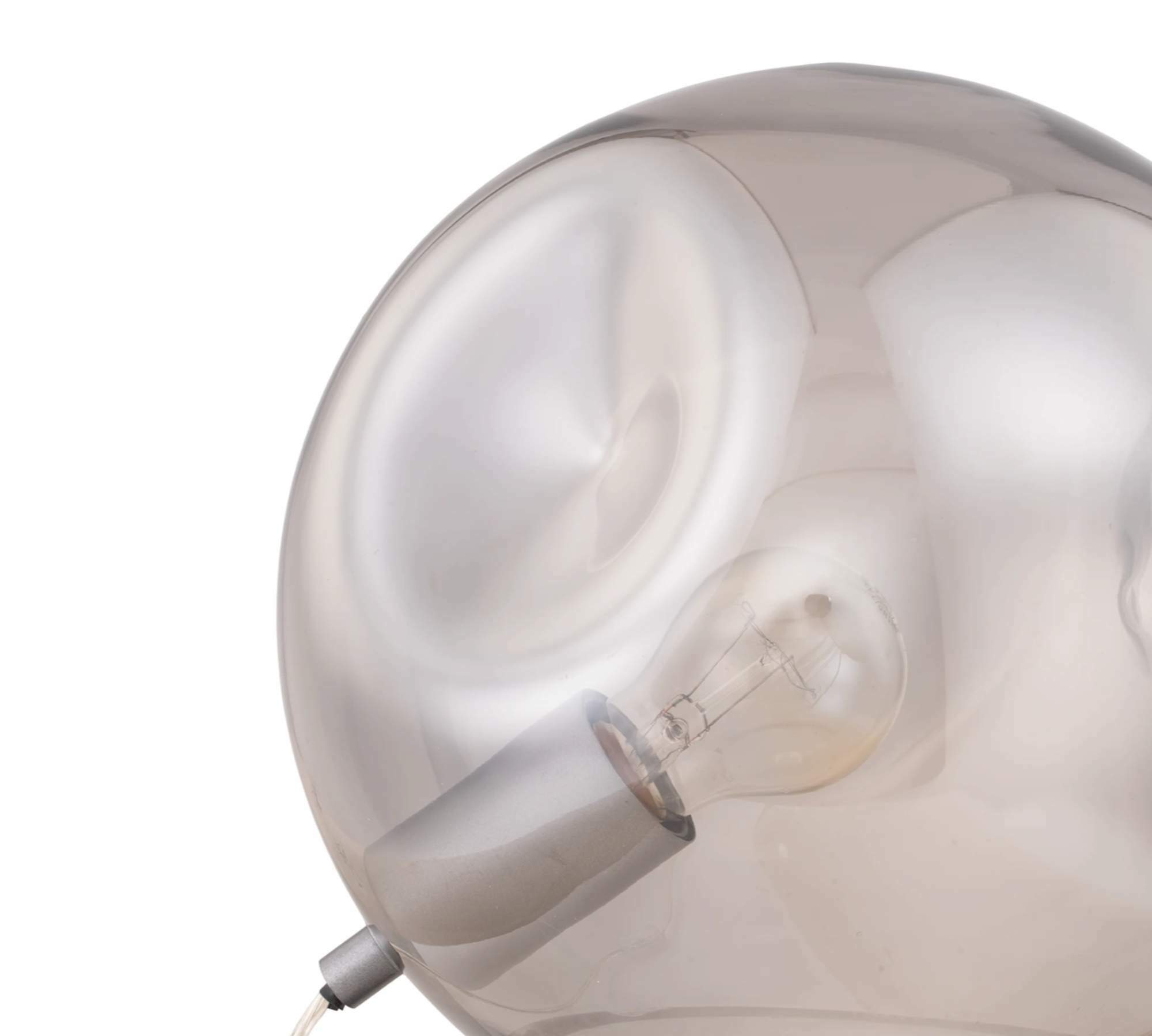 Tischlampe Rauchglas Grau 2