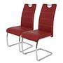 2x Freischwinger La PazKunstleder Metall Chrom Bordeaux 0