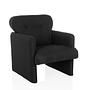 CARIPITO Loungesessel Stoff Schwarz 3