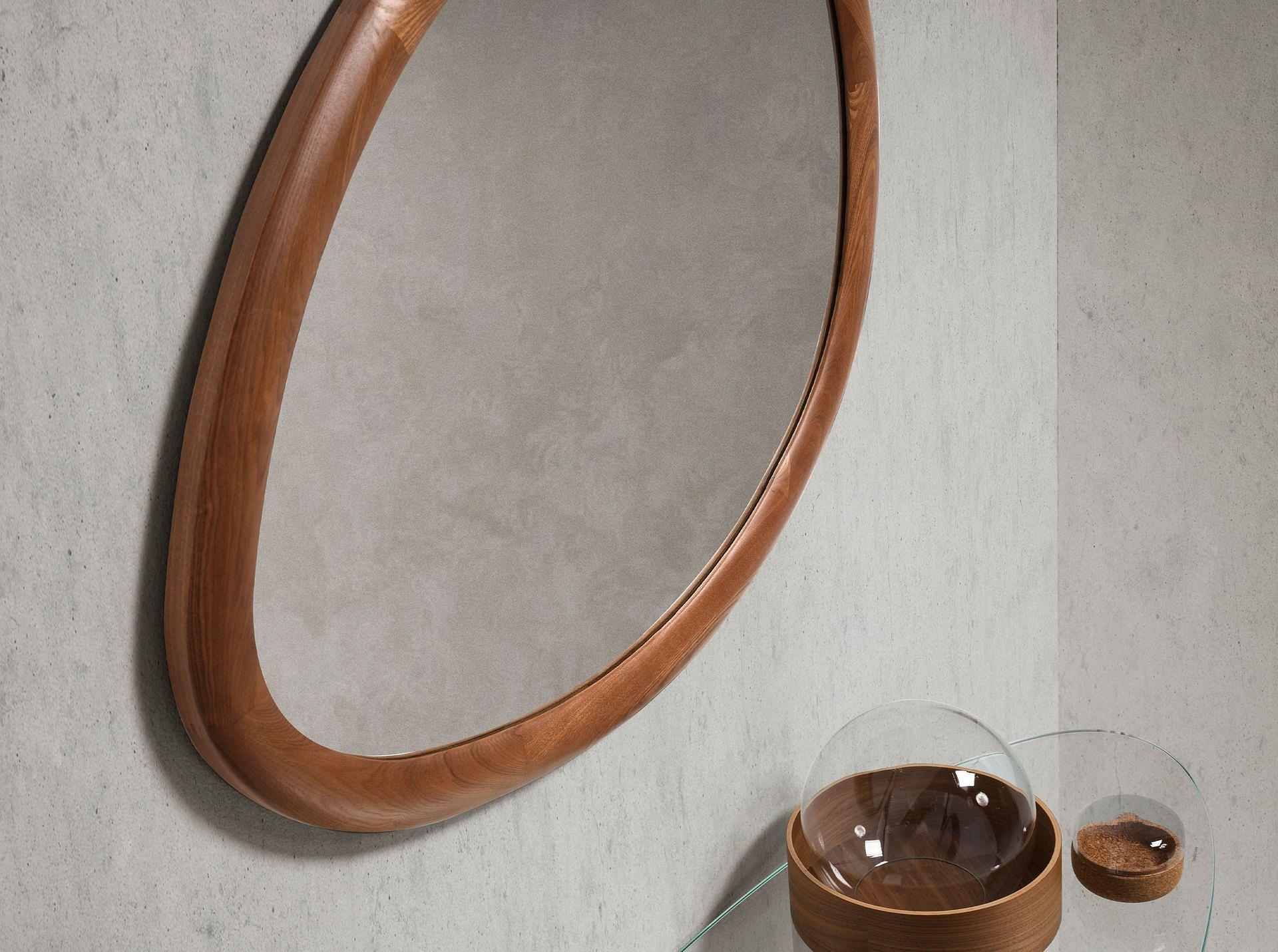 Wall mirror walnut brown 7
