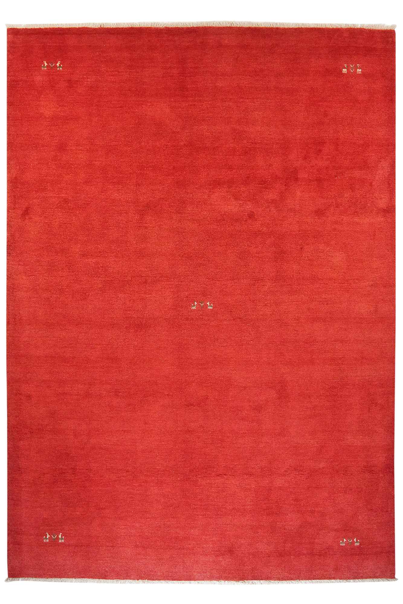 Gabbeh Teppich Wolle Rot 0