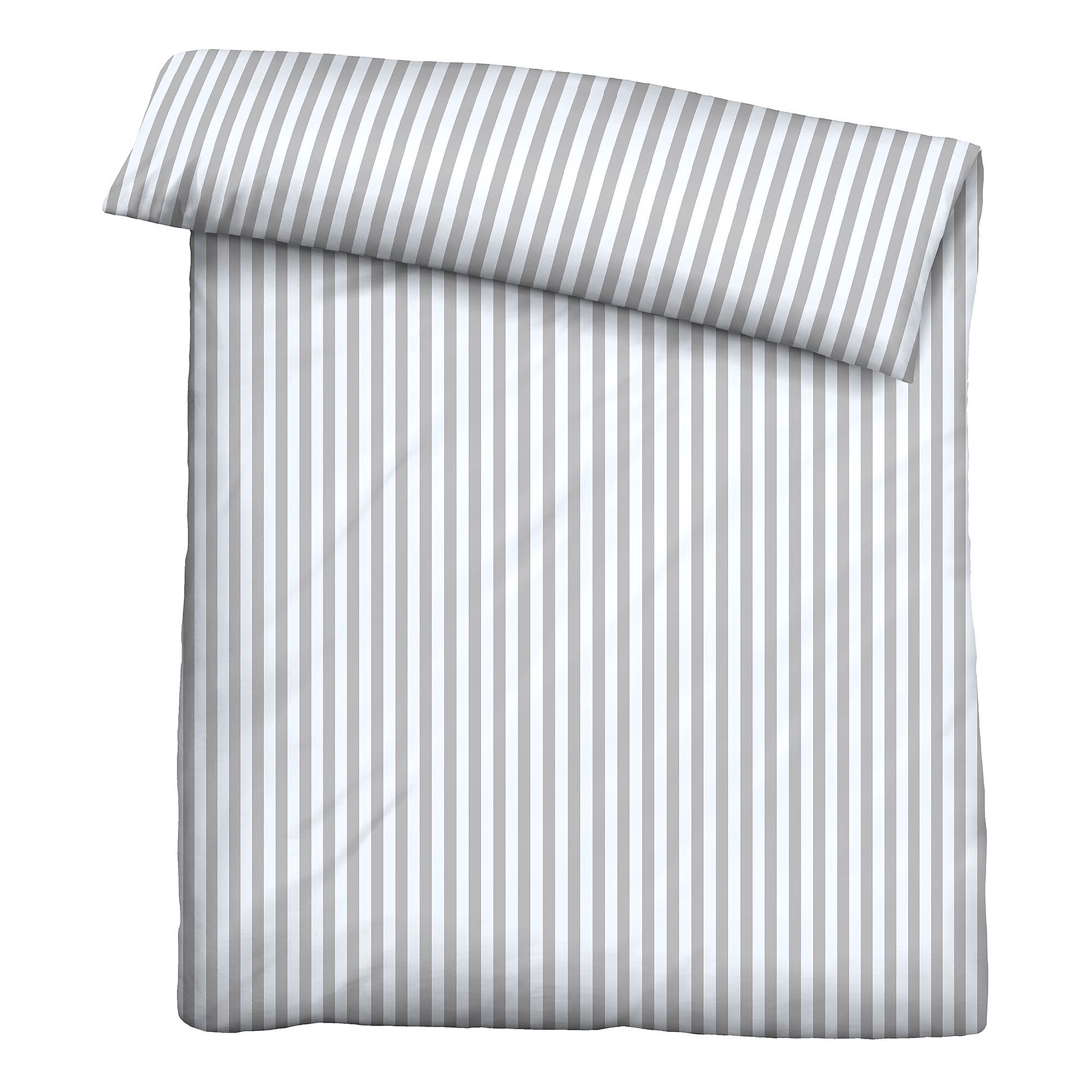 Jersey Bettwäsche Längsstreifen Baumwolle 155 x 220 + Kissen 3