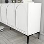 Lyon 79 Console Wood Veneer White Black 4