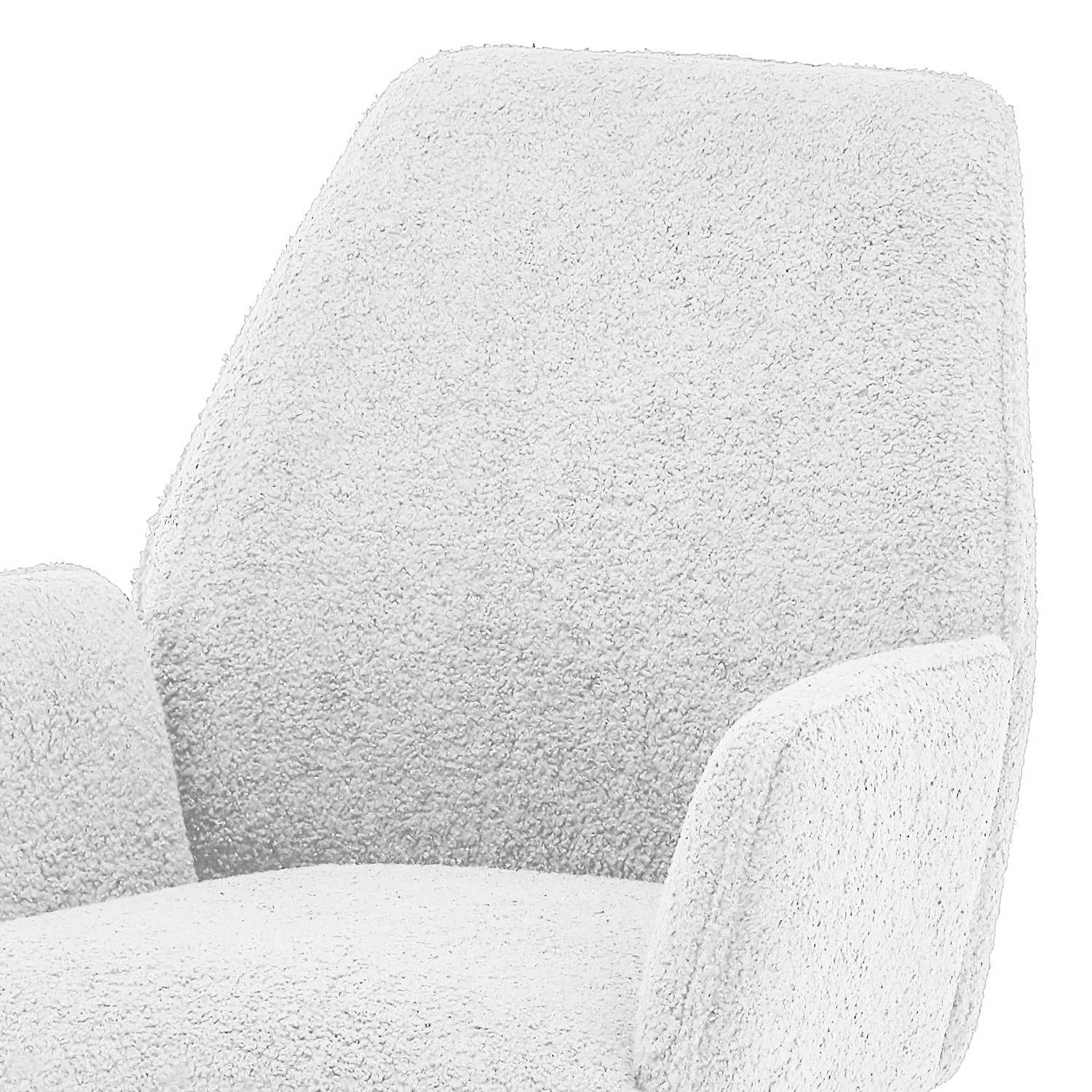 Office Chair Oaklawn Teddy Fabric Ora White 4