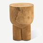 Pile Kruk Stool Wood Cognac 1