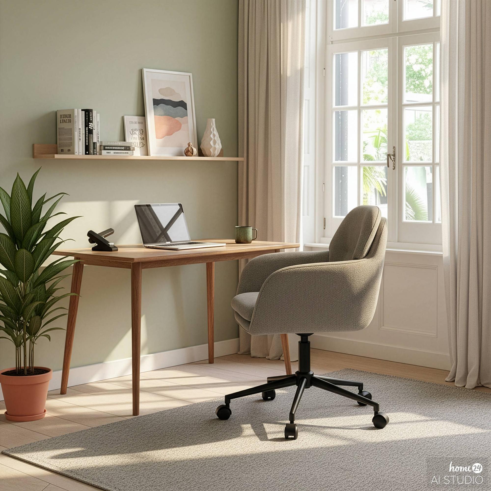 DINCHA Office Swivel Chair Brown 3