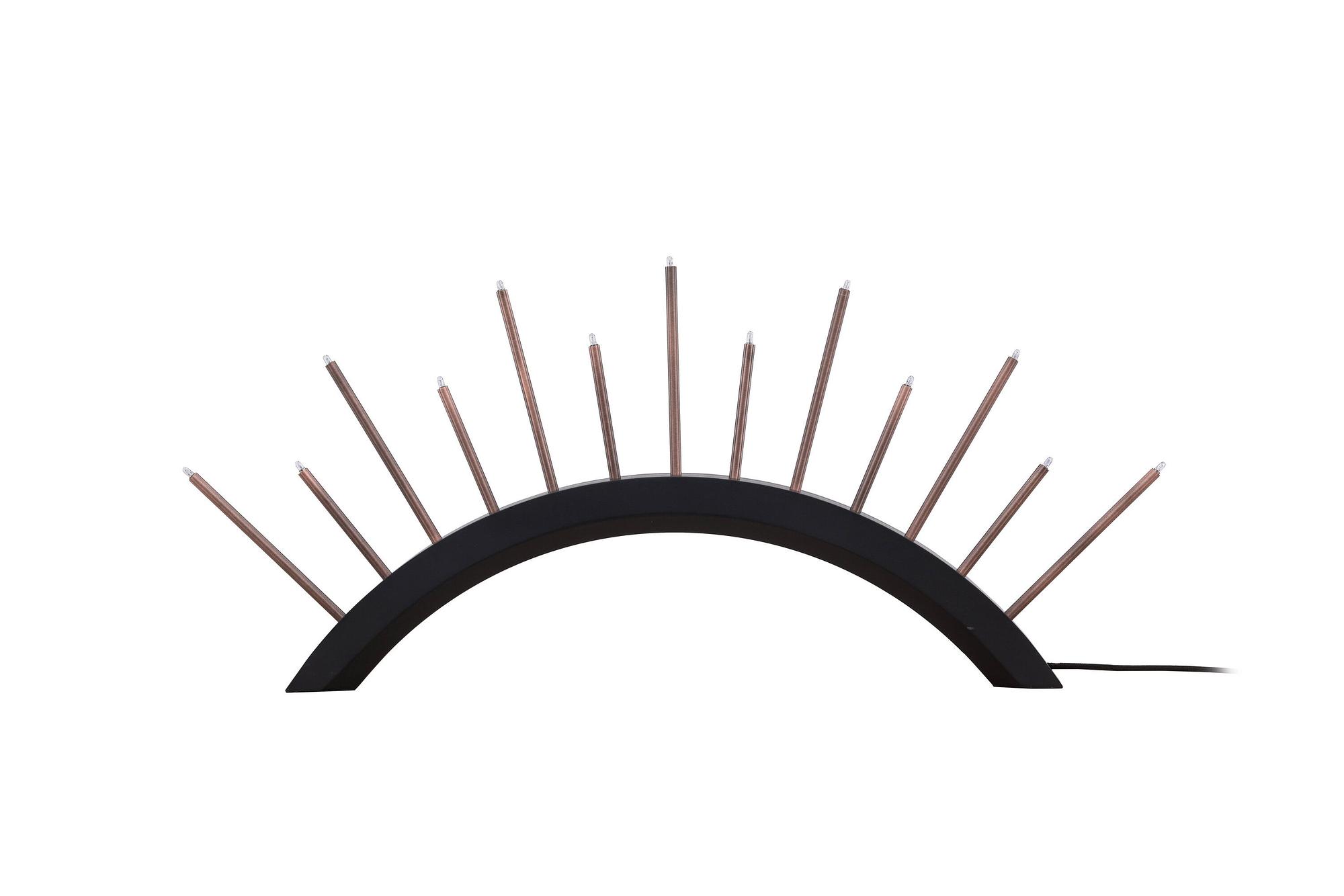 Björnrike Kerzenhalter Metall Schwarz Kupferoptik 6