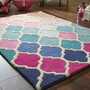 Wollteppich Rosella Handgefertigt Pink/Blau 120 x 170 cm 4