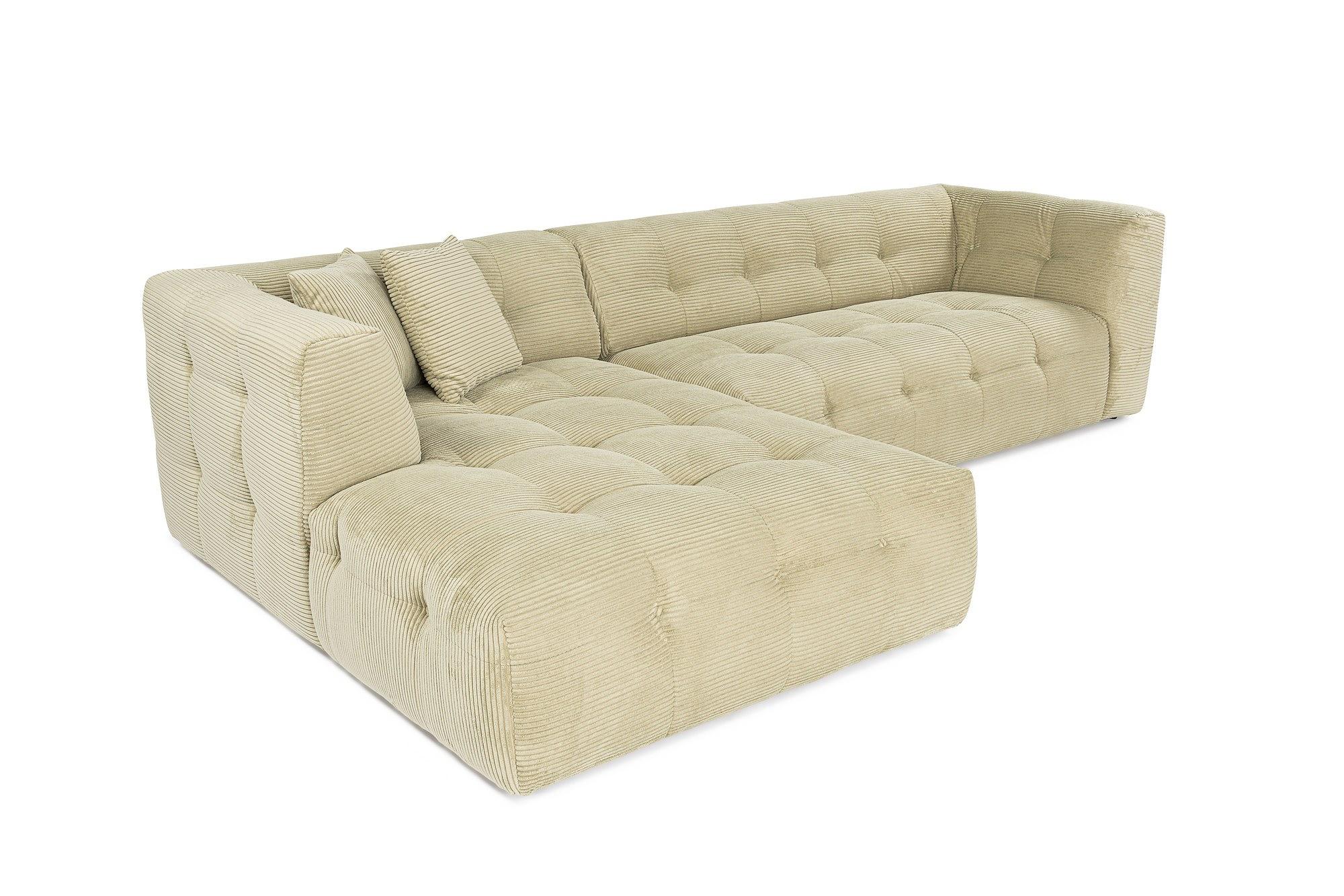 Cady Sofa Chaise Lounge Left Light Green 3