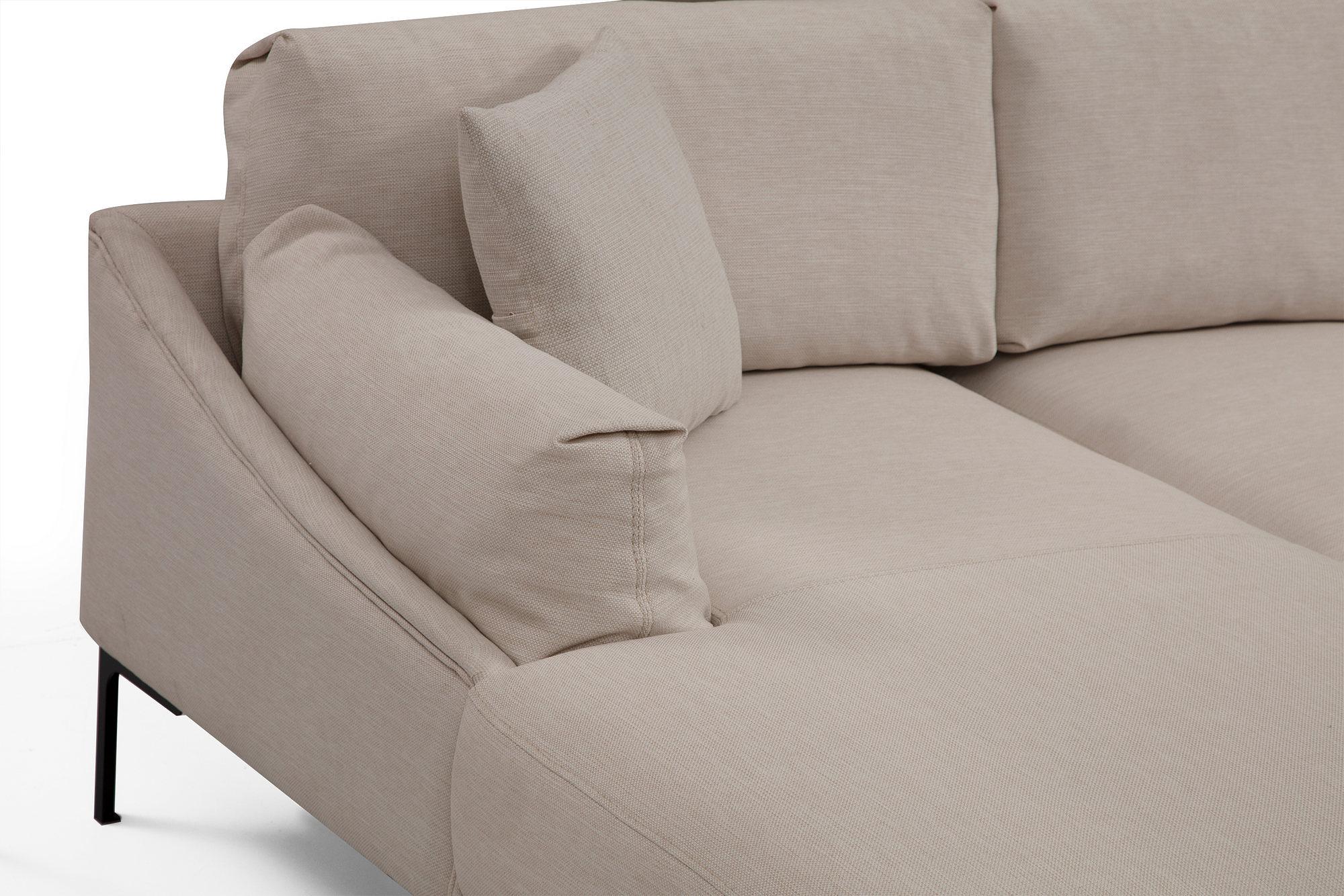 Leo Links Ecksofa Creme 5