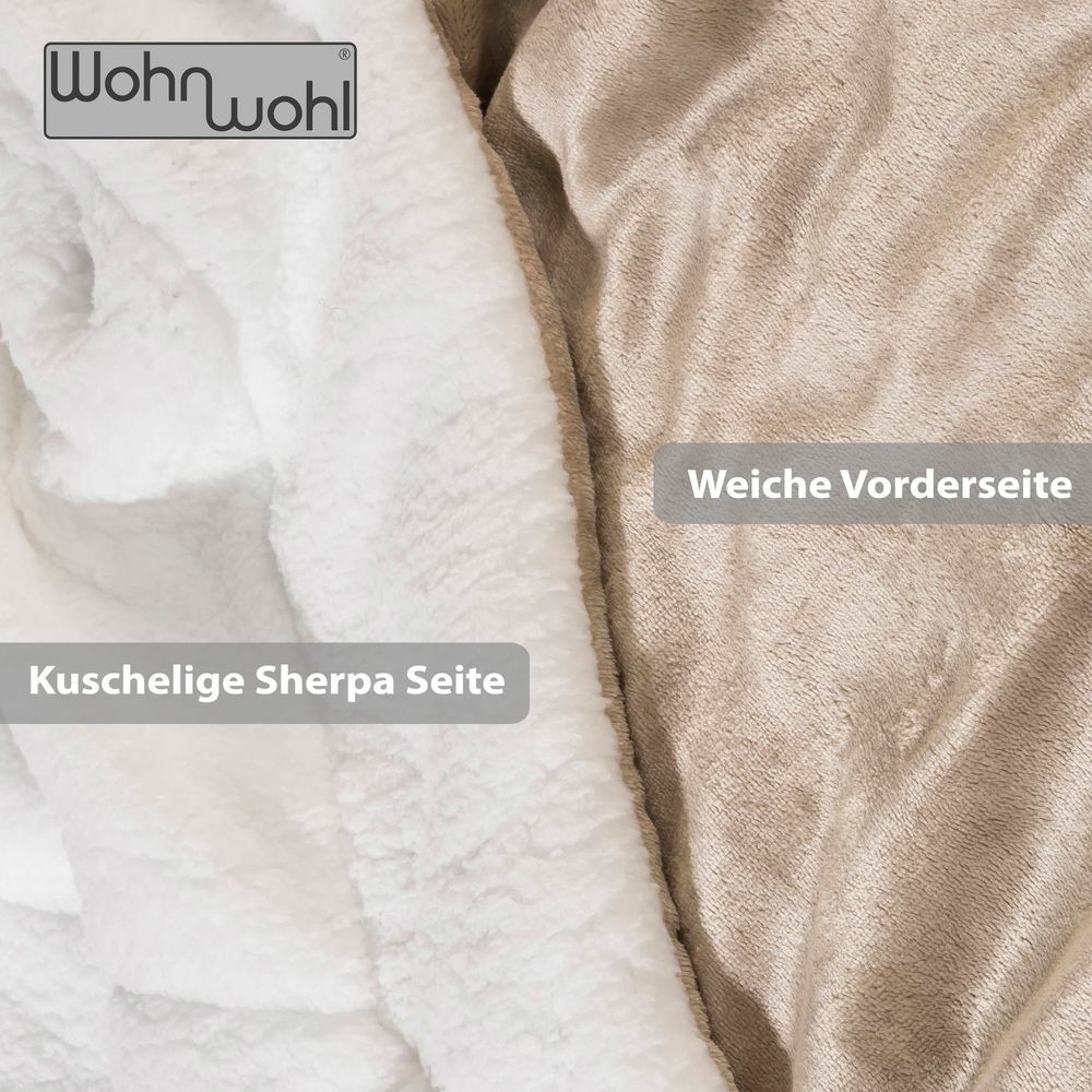Wohndecke Sherpa Taupe 2