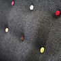 Ritchie Sofa 3-Sitzer Textil Anthrazit Bunte Knöpfe 2