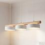 Pendant Lamp Clyro 3-Light Solid Pine White 0