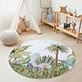 Tappeto per bambini giungla tropicale multicolore ⌀150cm 3