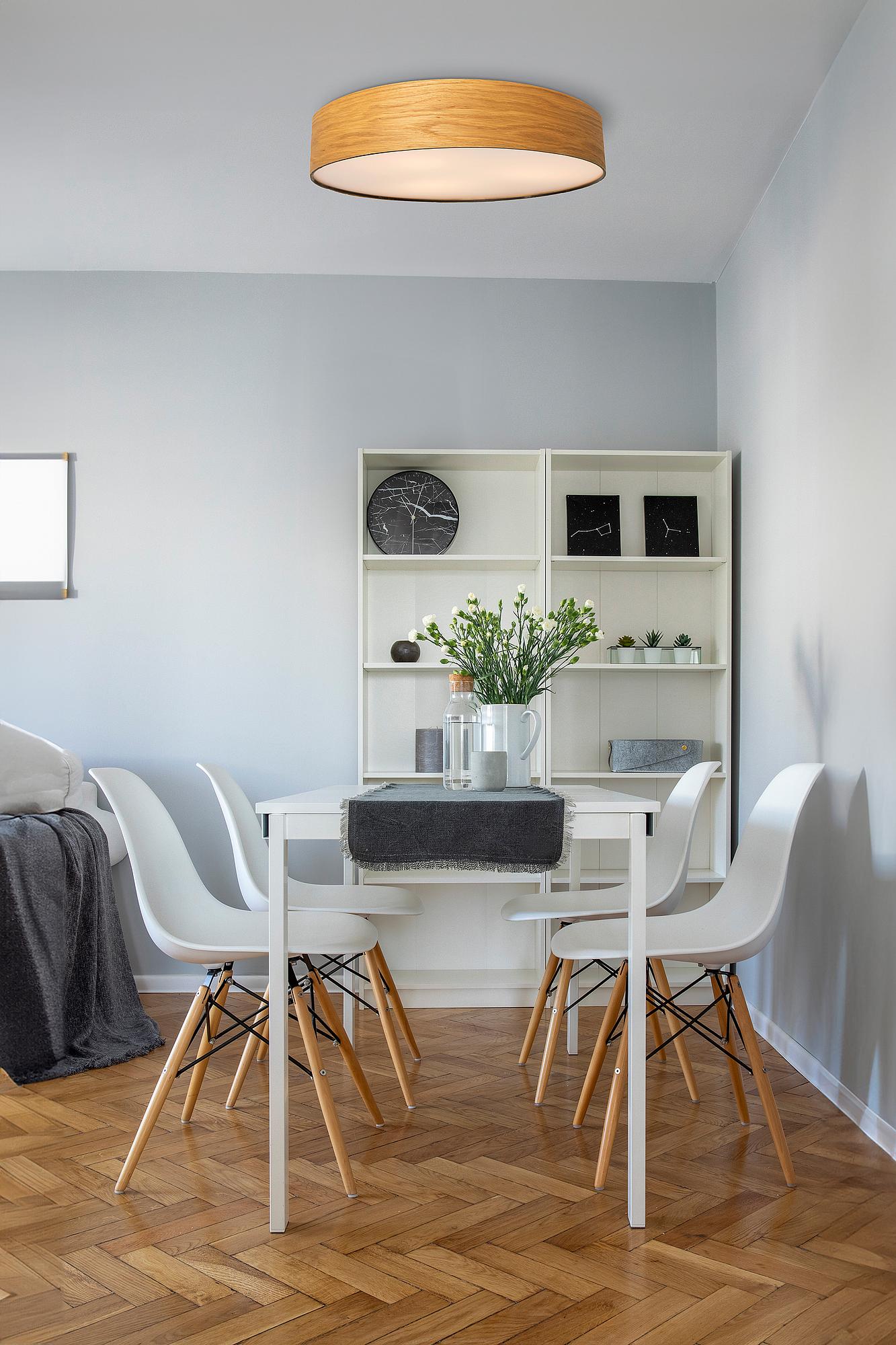 Nottingham LED-Deckenleuchte Eisen Weiß Holzoptik 3