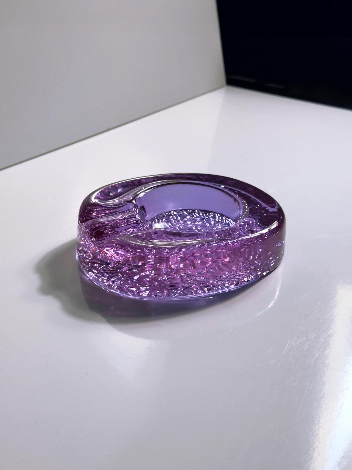 Vintage Palo Santo Bowl Alexandrite glass Murano 1970s 0