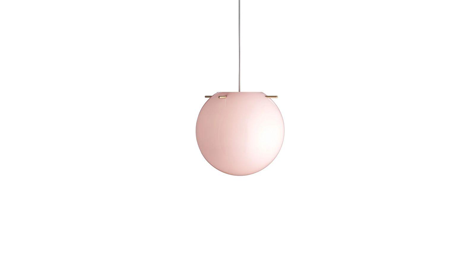 Pendant light Koi Ø19 Brass Opal Rose 0