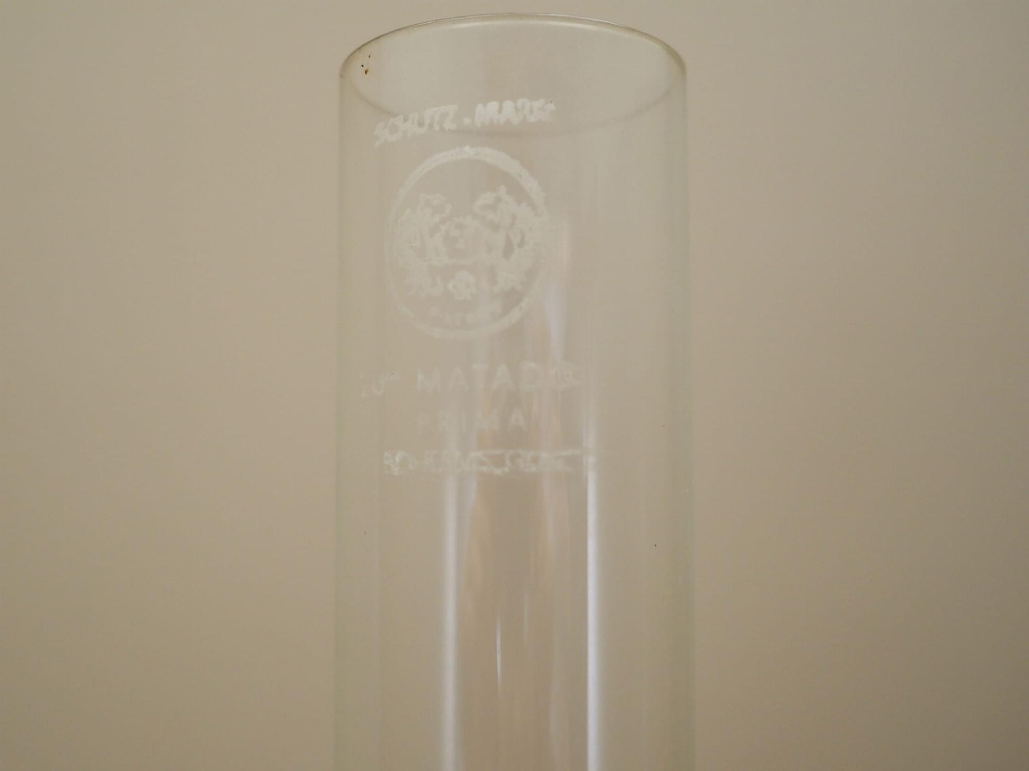 Vintage Stehleuchte Glas Metall Gold 1920er Jahre 11