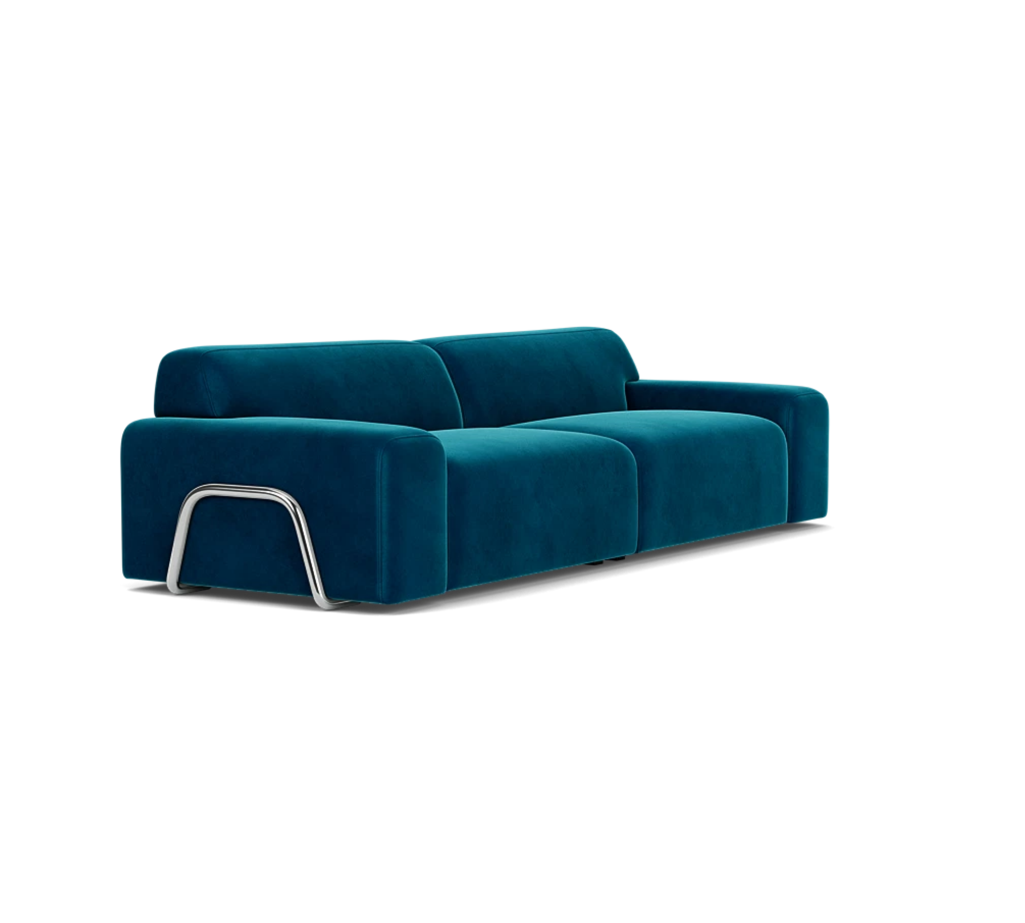 Gloria Sofa 3-Sitzer Velour Lux Petro 0